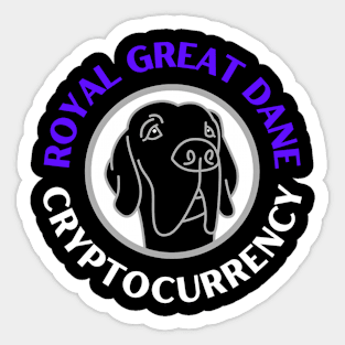 Royal Great Dane Cryptocurrency Sticker
